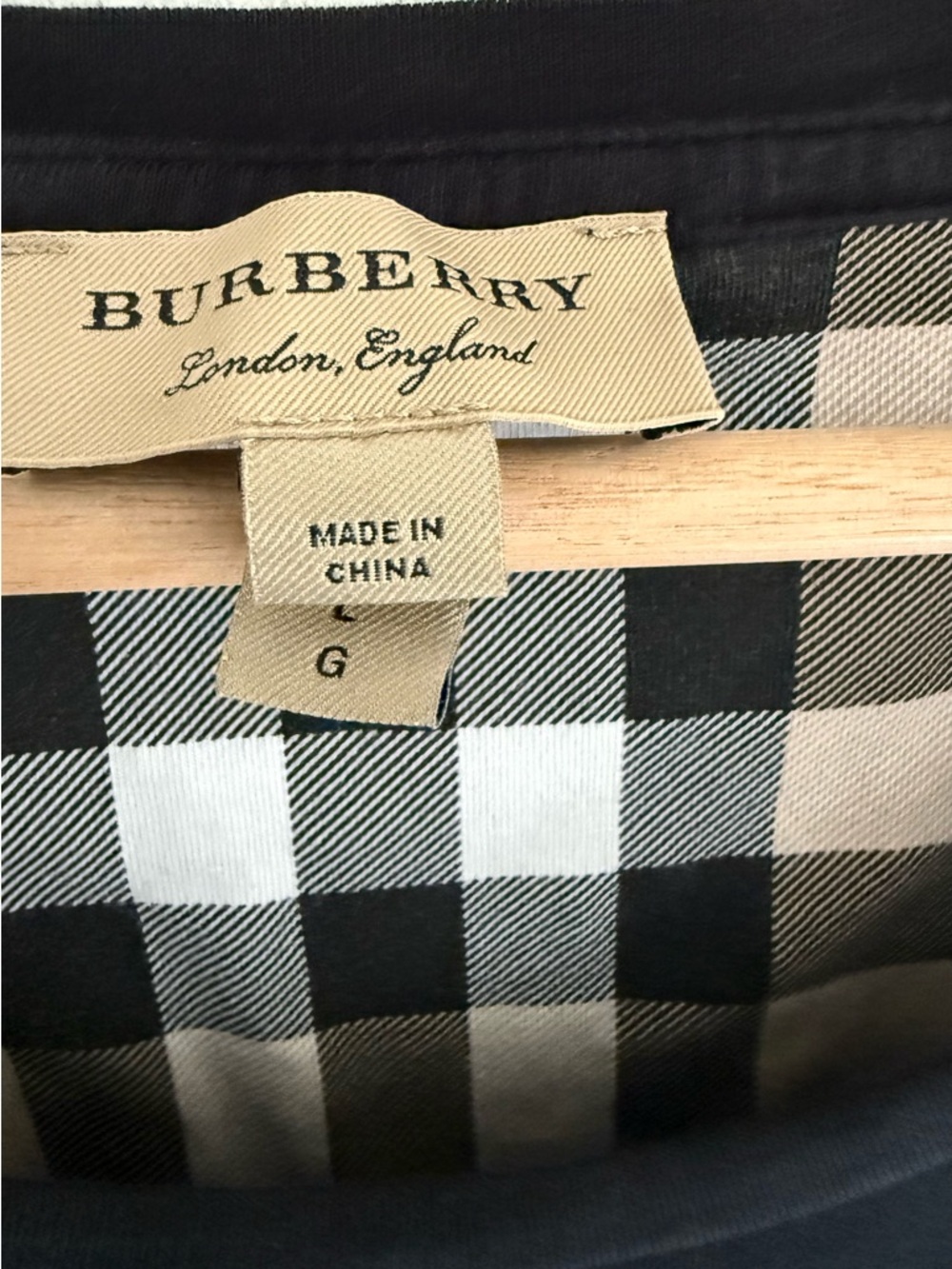Burberry London Black Long Sleeve Tee Large - Picture 5 of 7